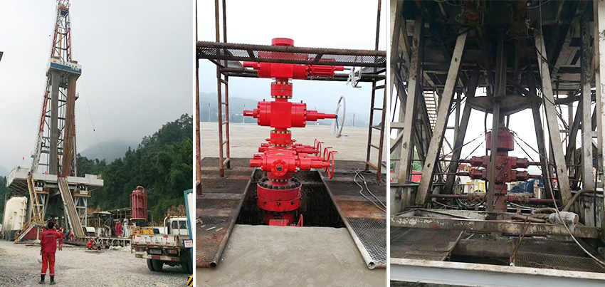 四川页岩气使用艾蓓蓓井口装置及钻采配件