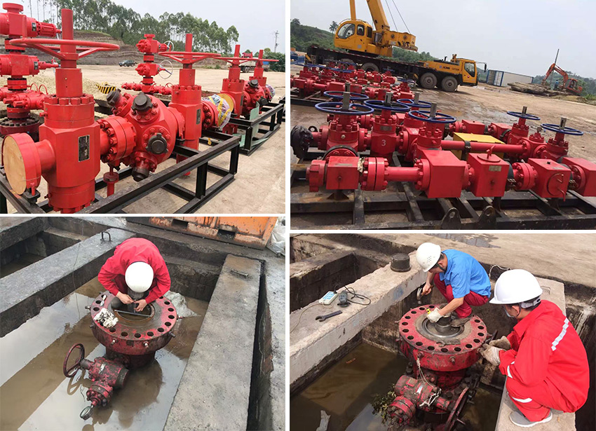 四川页岩气使用艾蓓蓓井口装置及钻采配件