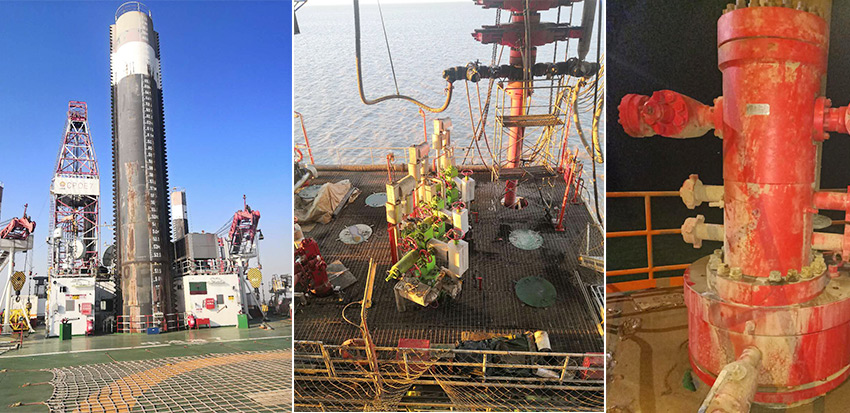 大港海洋平台使用辽河管件采油井口装置